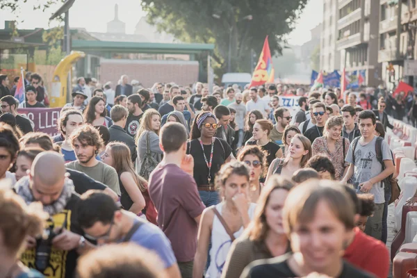 Manifestatie gehouden in Milaan, 18 oktober 2014 — Stockfoto