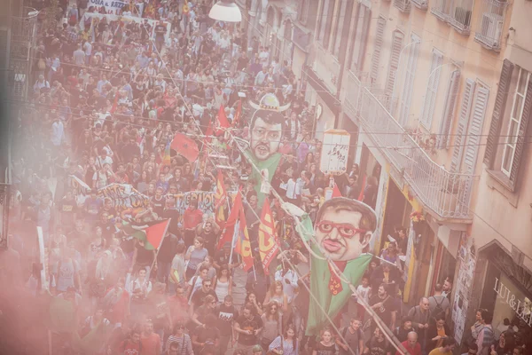 Manifestasi diadakan di Milan pada 18 Oktober 2014 — Stok Foto