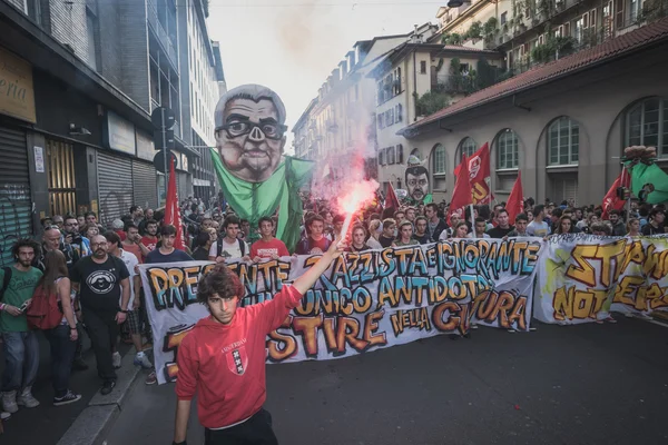 Manifestasi diadakan di Milan pada 18 Oktober 2014 — Stok Foto