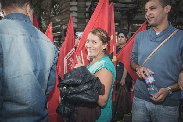 Manifestation held in Milan october 18, 2014 — Stock Photo, Image