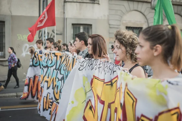 Manifestaci, která se konala v Miláně 18 října 2014 — Stock fotografie
