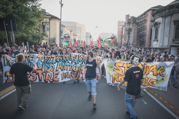Manifestación celebrada en Milán el 18 de octubre de 2014 —  Fotos de Stock