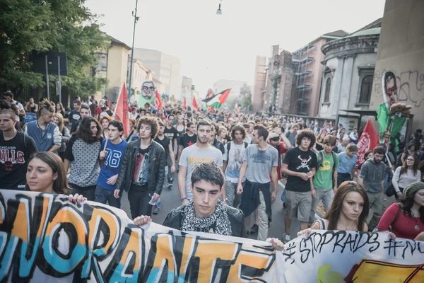 Manifestation held in Milan october 18, 2014 — Stock Photo, Image