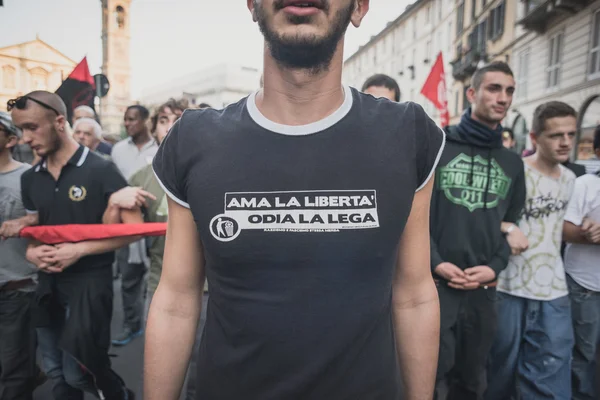 Manifestaci, která se konala v Miláně 18 října 2014 — Stock fotografie