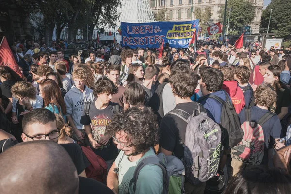 Manifestação realizada em Milão outubro 18, 2014 — Fotografia de Stock