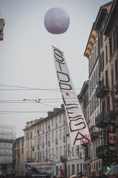 18 Ekim 2014 Milano'da düzenlenen tezahürü — Stok fotoğraf