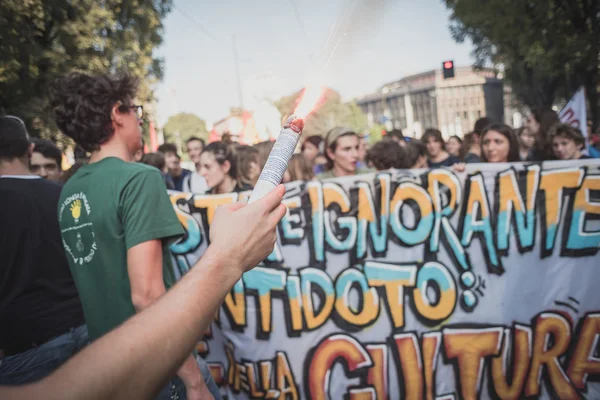 Manifestazione svoltasi a Milano il 18 ottobre 2014 — Foto Stock