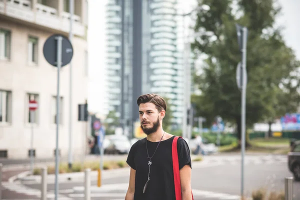 Young handsome bearded hipster man — Stock Fotó