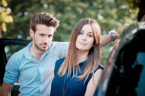 Young beautiful couple lovers — Stock Photo, Image