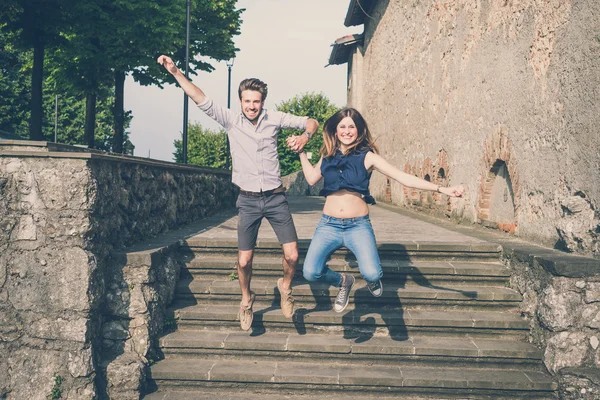 Young beautiful couple lovers — Stock Photo, Image