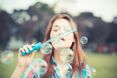 güzel genç hipster kadın