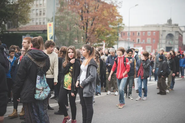 Studentendemonstration in Mailand — Stockfoto