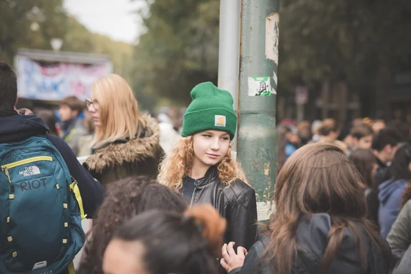 Student betoging in Milaan — Stockfoto