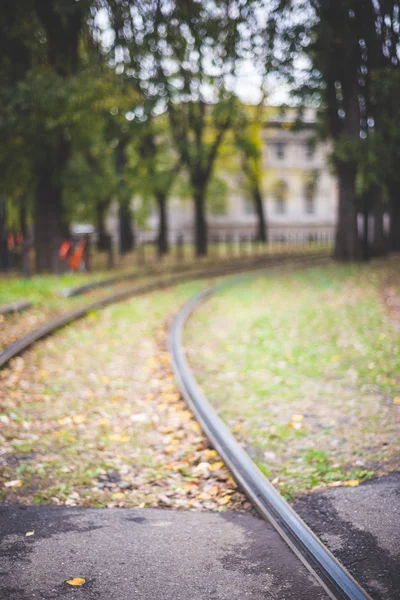 Paesaggio milano urbano sfocato — Foto Stock