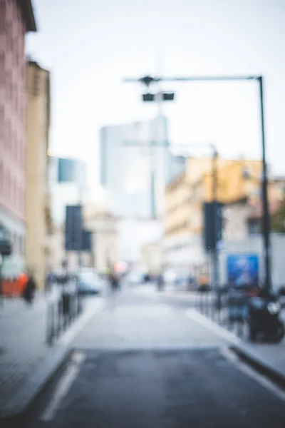 Paesaggio milano urbano sfocato — Foto Stock