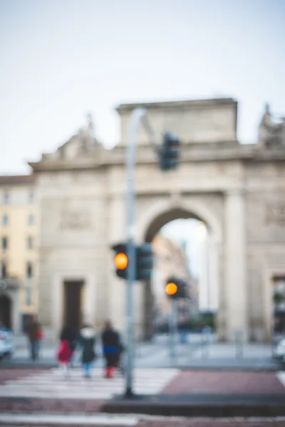 Blurred urban milan landscape — Stock Photo, Image