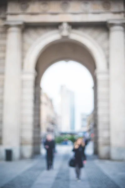 Blurred urban milan landscape — Stock Photo, Image