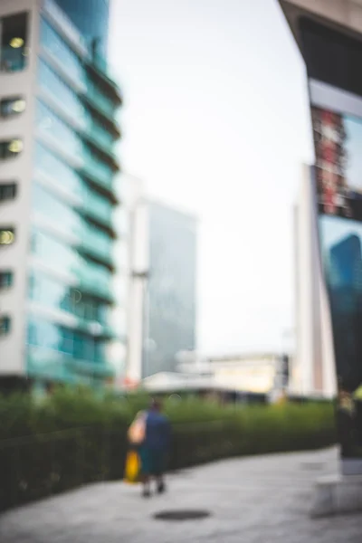 Blurred urban milan landscape — Stock Photo, Image