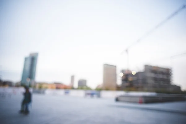 Blurred urban milan landscape — Stock Photo, Image