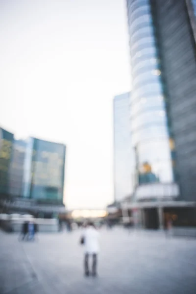 Blurred urban milan landscape — Stock Photo, Image