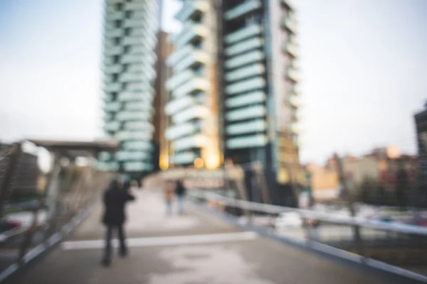 Blurred urban milan landscape — Stock Photo, Image