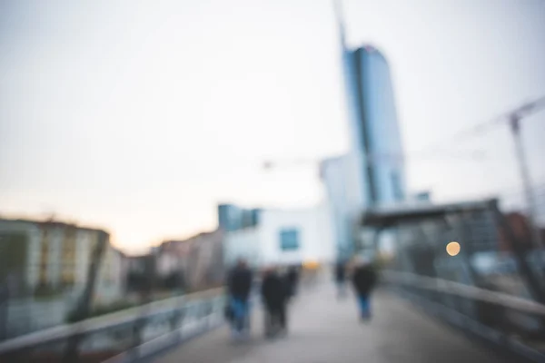 Blurred urban milan landscape — Stock Photo, Image