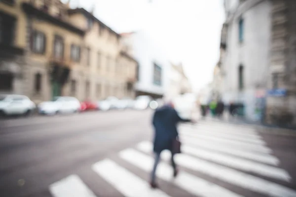 Paesaggio milano urbano sfocato — Foto Stock