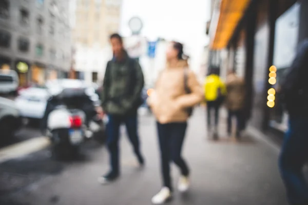 Blurred urban milan landscape — Stock Photo, Image