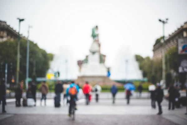 Blurred urban milan landscape — Stock Photo, Image