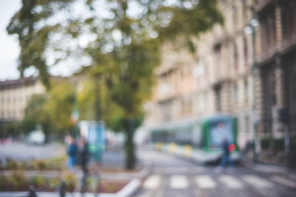 Paisaje urbano milano borroso —  Fotos de Stock