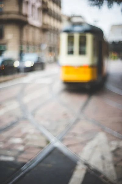 Blurred urban milan landscape — Stock Photo, Image