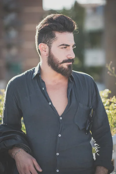 Beau barbu homme — Photo