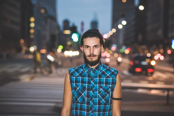 Homme barbu hipster — Photo