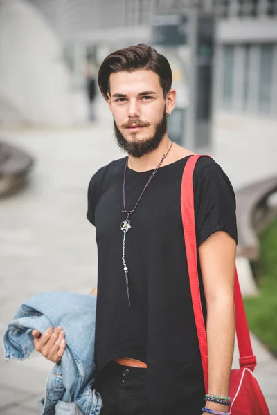 Barbă hipster om — Fotografie, imagine de stoc