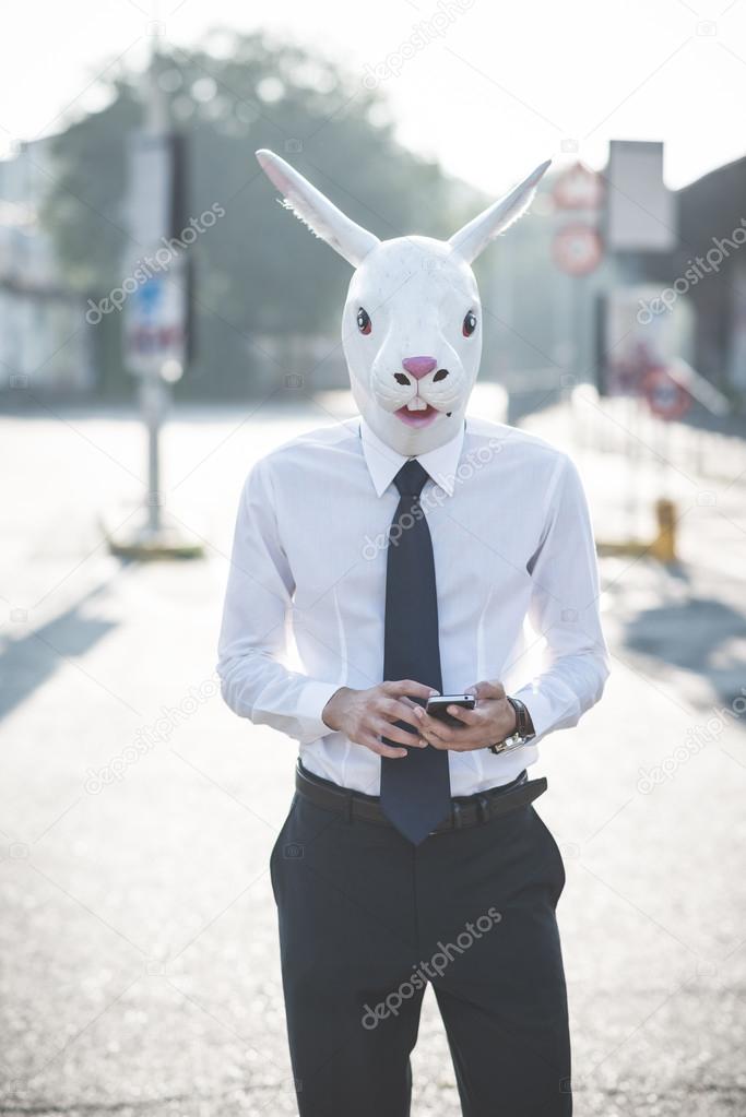 Man in Rabbit mask