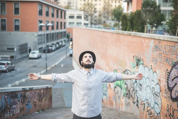 Hipster modern man — Stock Photo, Image