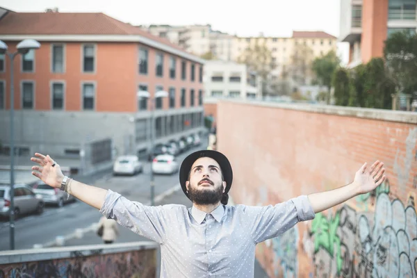 Hipster modern man — Stock Photo, Image