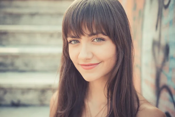 Woman with white dress — Stock Photo, Image