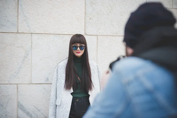 Personas durante la Semana de la Moda Milán —  Fotos de Stock