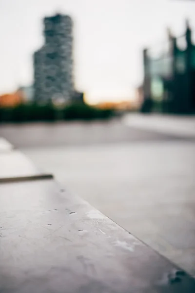 Città offuscata e la gente scena urbana — Foto Stock