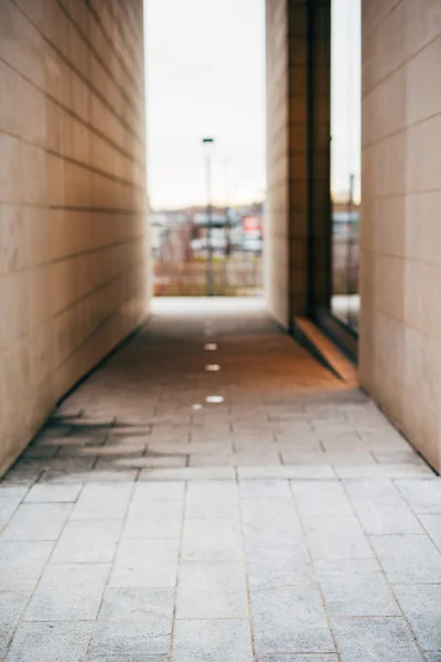 Città offuscata e la gente scena urbana — Foto Stock