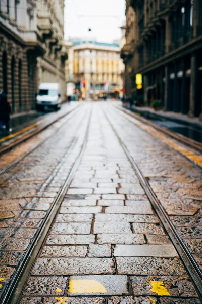 Verschwommene Stadt- und Menschenszene — Stockfoto