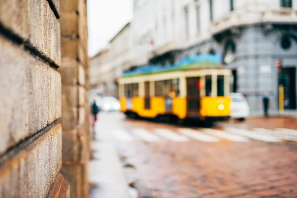 Wazig stad en mensen stedelijke scène — Stockfoto