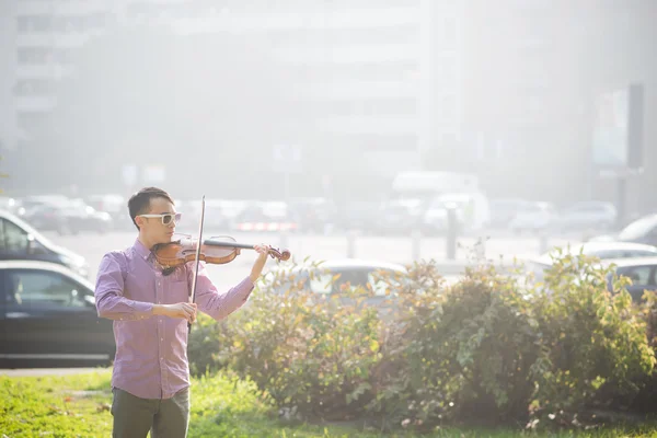 Crazy funny musician — Stock Photo, Image