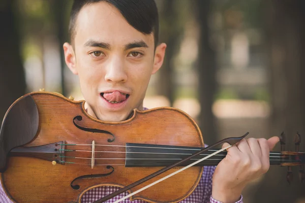 Crazy funny musician — Stock Photo, Image