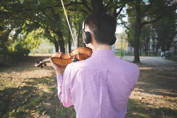 Músico engraçado louco — Fotografia de Stock