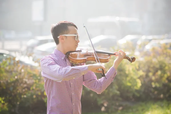 Crazy funny musician — Stock Photo, Image