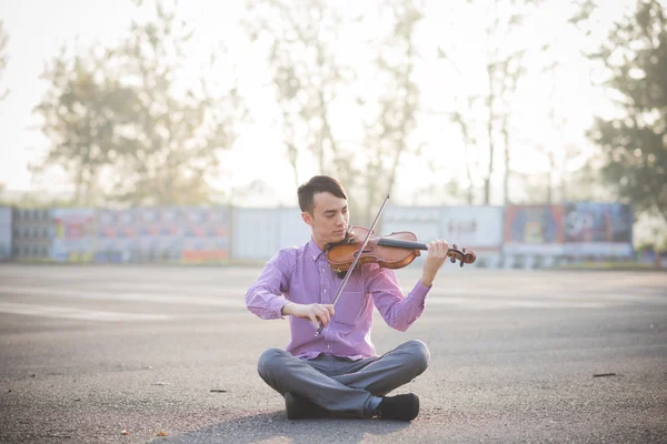 Crazy funny musician — Stock Photo, Image