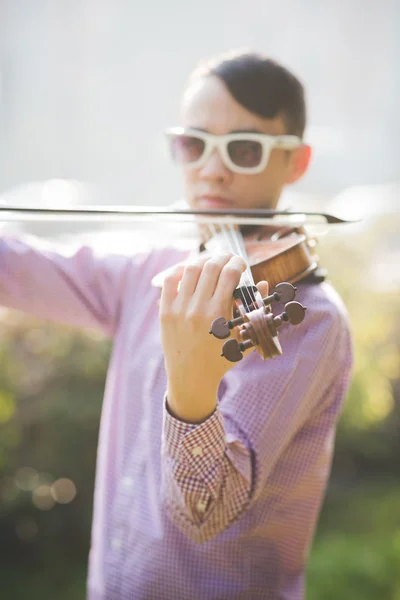 Verrückter lustiger Musiker — Stockfoto