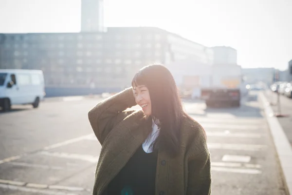 Beautiful asian hipster woman — Stock Photo, Image